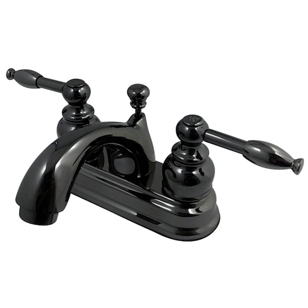 NB2600KL 4" Centerset Bathroom Faucet, Black Stainless Steel